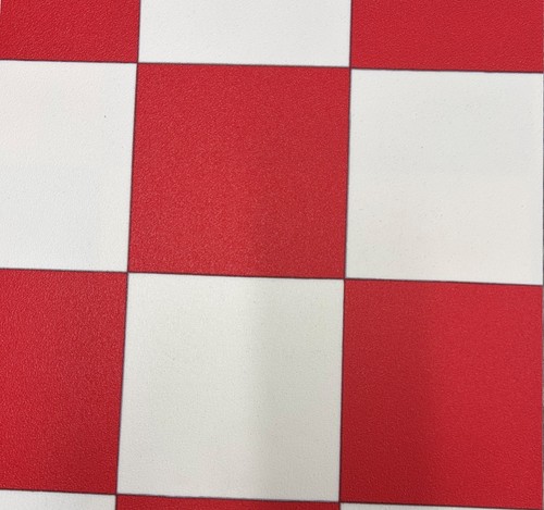 Damier red and tile - tile, vinyl
