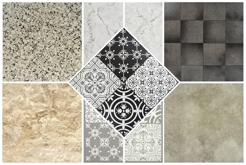 Vinyl floor tiles self - vinyl,