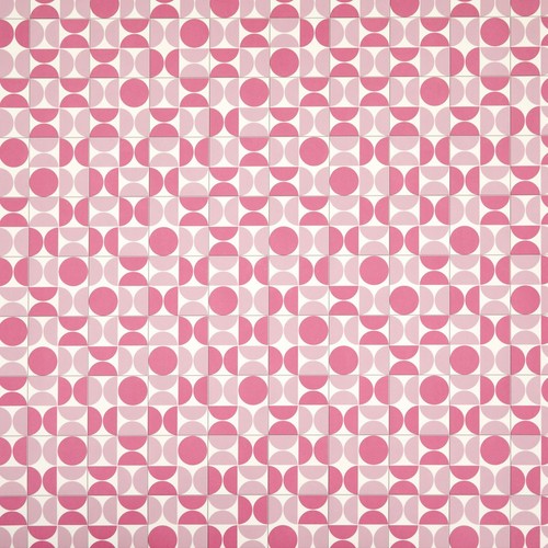 Patterned pink vinyl flooring - patterned,