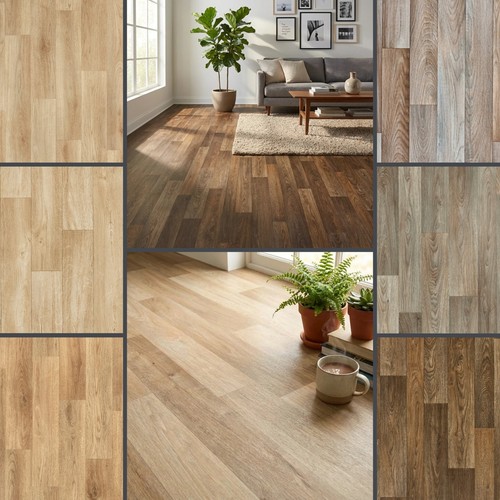 Wood effect vinyl flooring - effect,