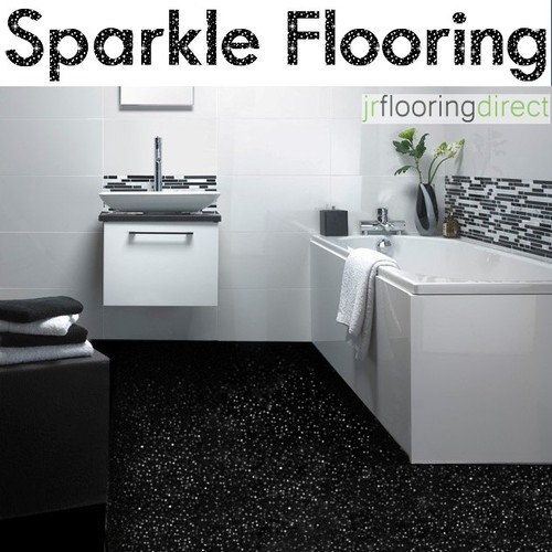 Black sparkly bathroom - black,