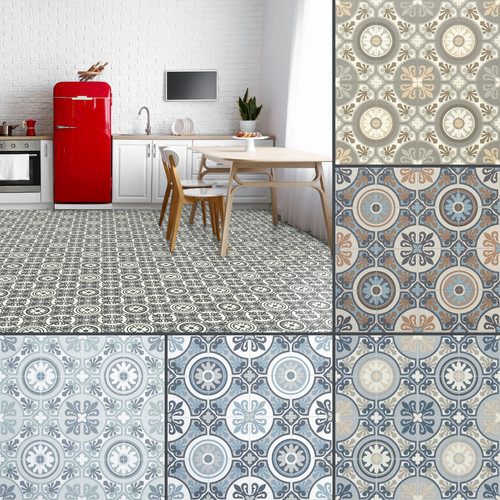 Moroccan tile effect - moroccan, cushioned